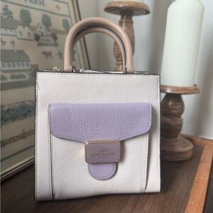 Coach Mini Poppy Bag in Cream & Lavender Crossbody